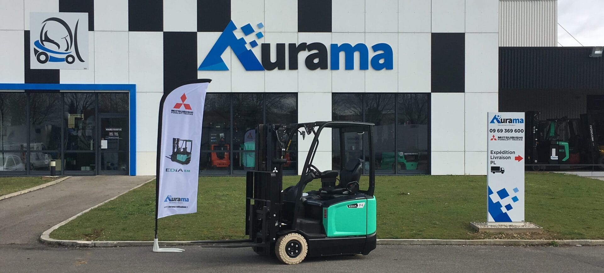 Agence Aurama Lyon chariot élévateur Mitsubishi Lyon