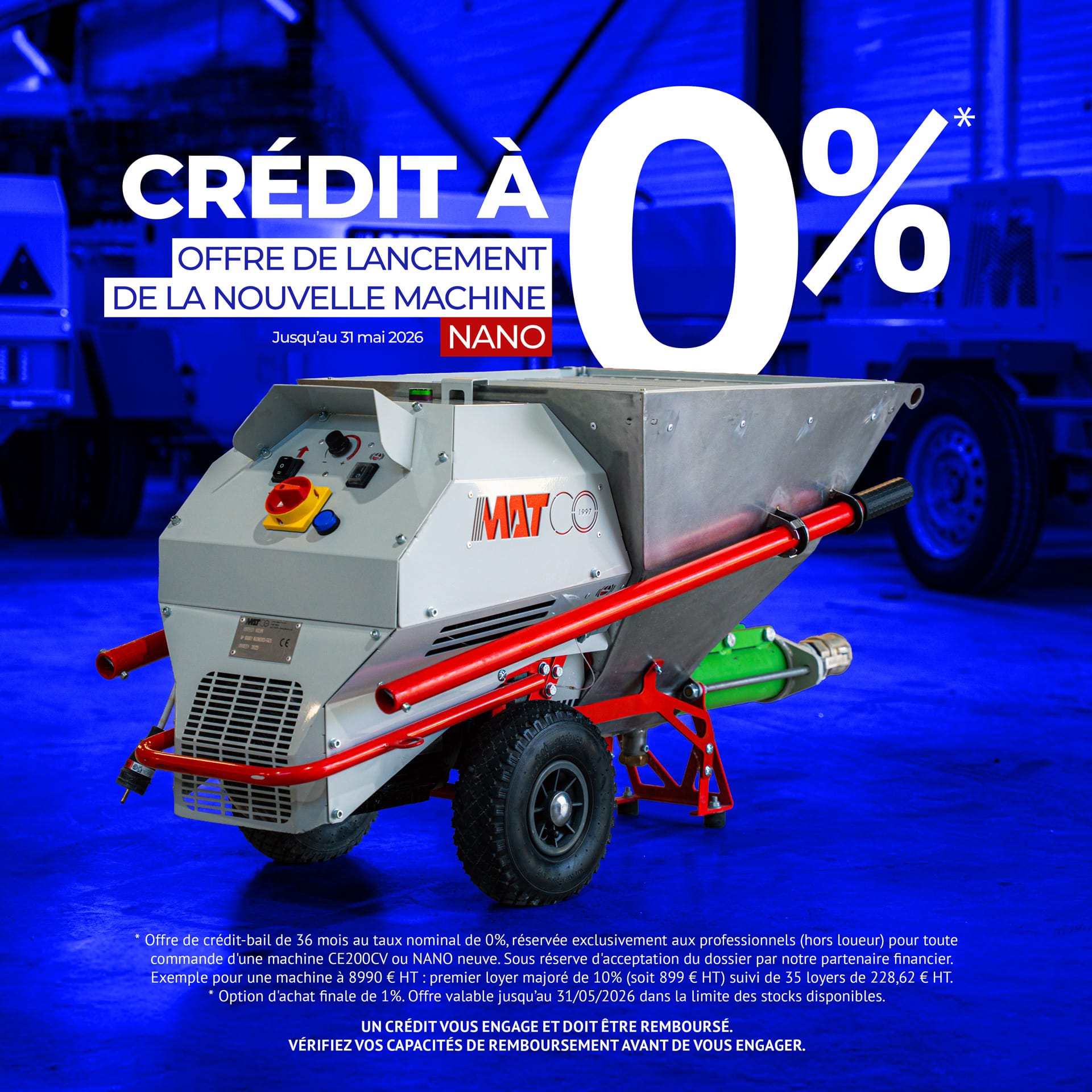 Offre machine à projeter Mat.co - crédit à zéro euros