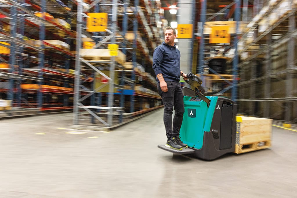 Transpalette électrique à plateforme