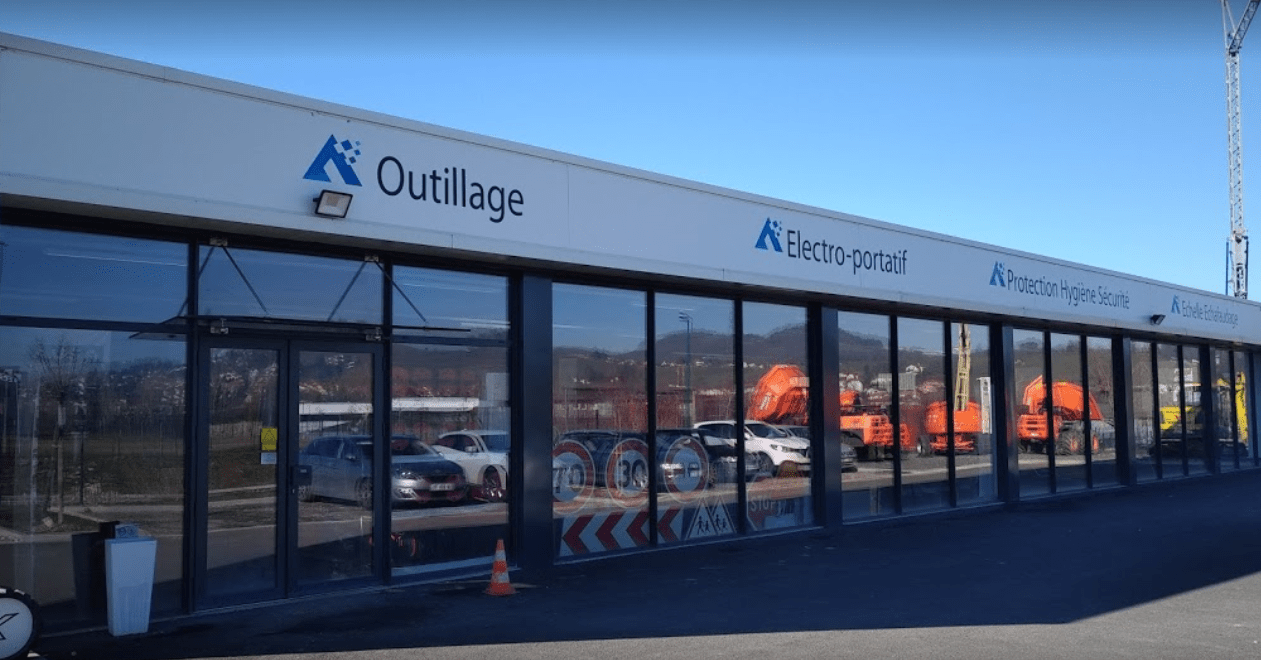 outillage devanture aurama Agence de Saint-Étienne, manutention, BTP, outillage, EPI